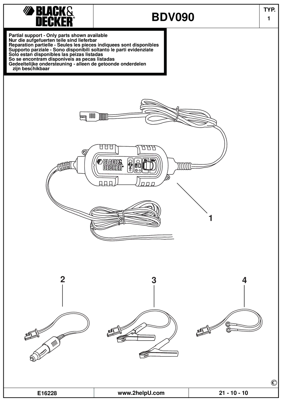 Black & Decker BDV090 manual 