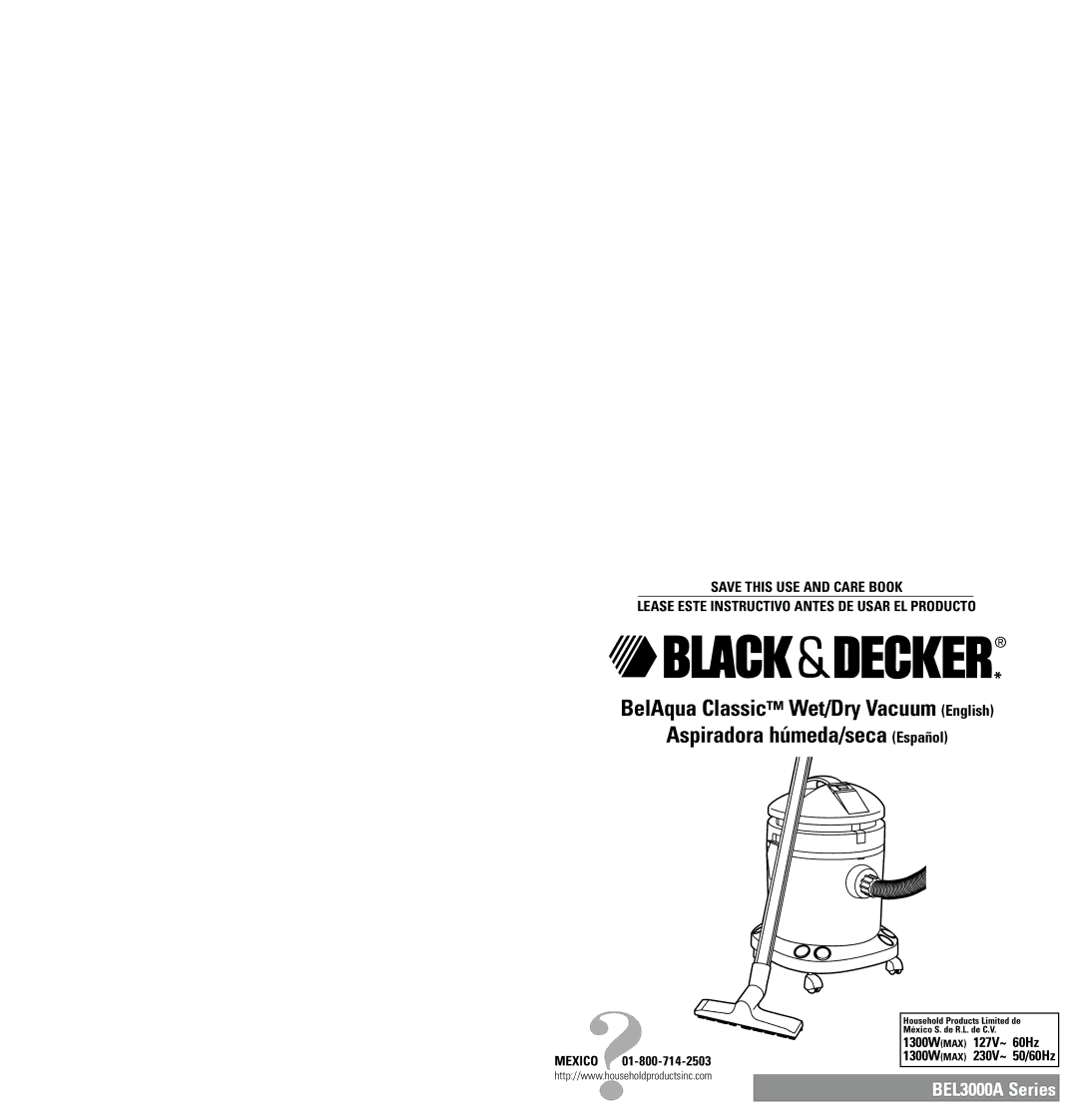 Black & Decker BEL3000A Series, BEL3000A135 manual 