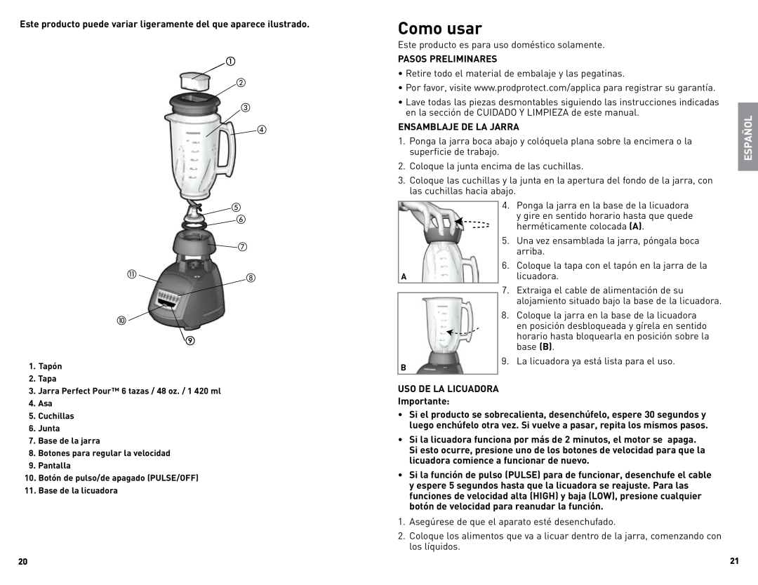 Black & Decker BLC12600BUC manual Como usar, Español 