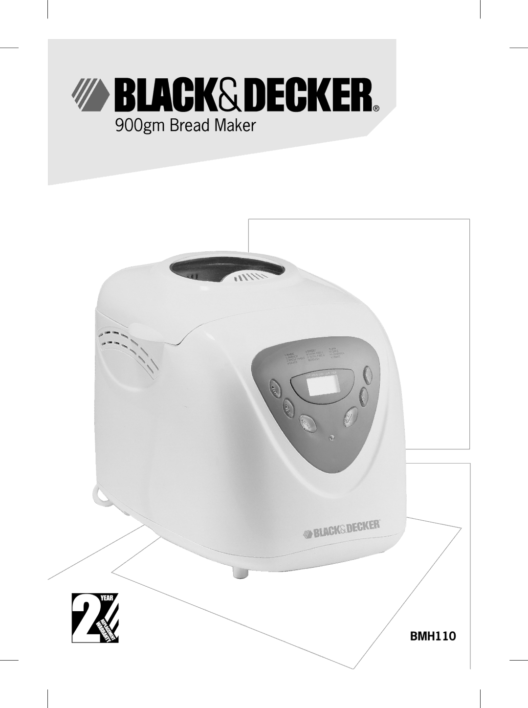 Black & Decker BMH110 manual 900gm Bread Maker 