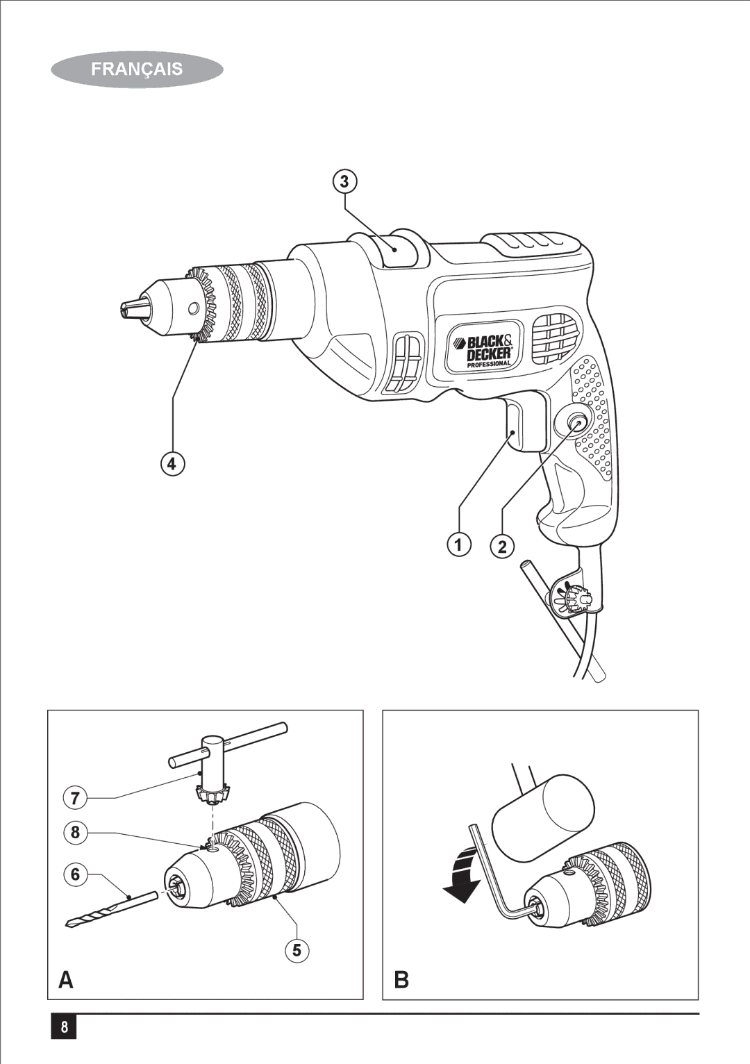 Black & Decker BPDH5510 manual Français 