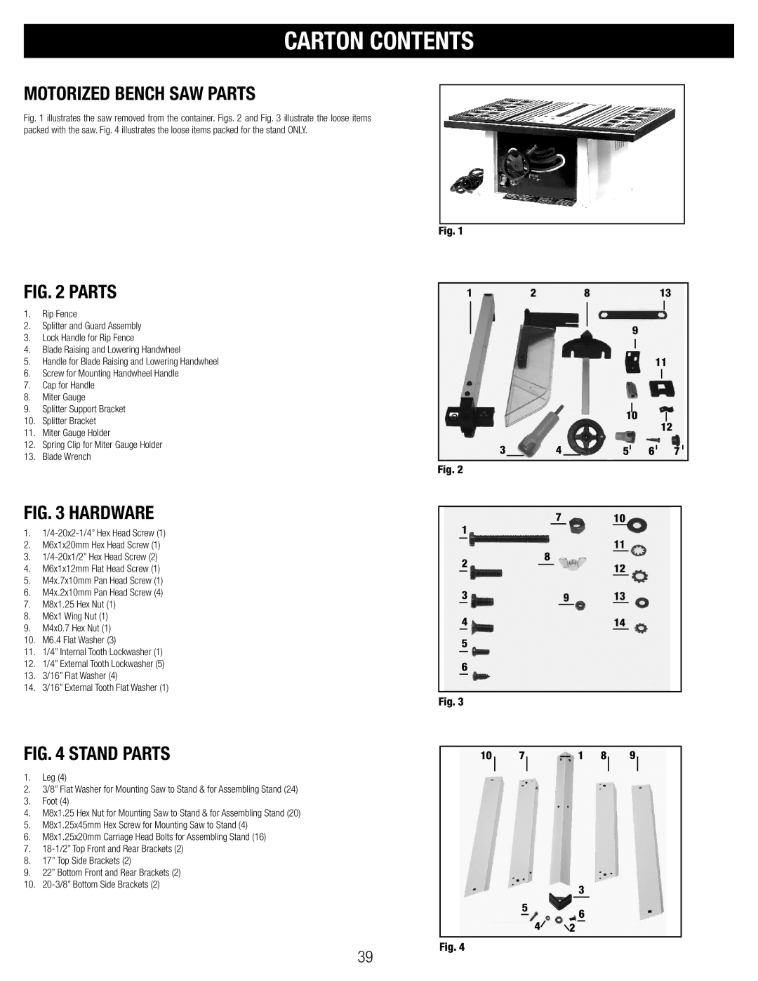 Black & Decker 90544326, BT1800 manual Carton Contents 