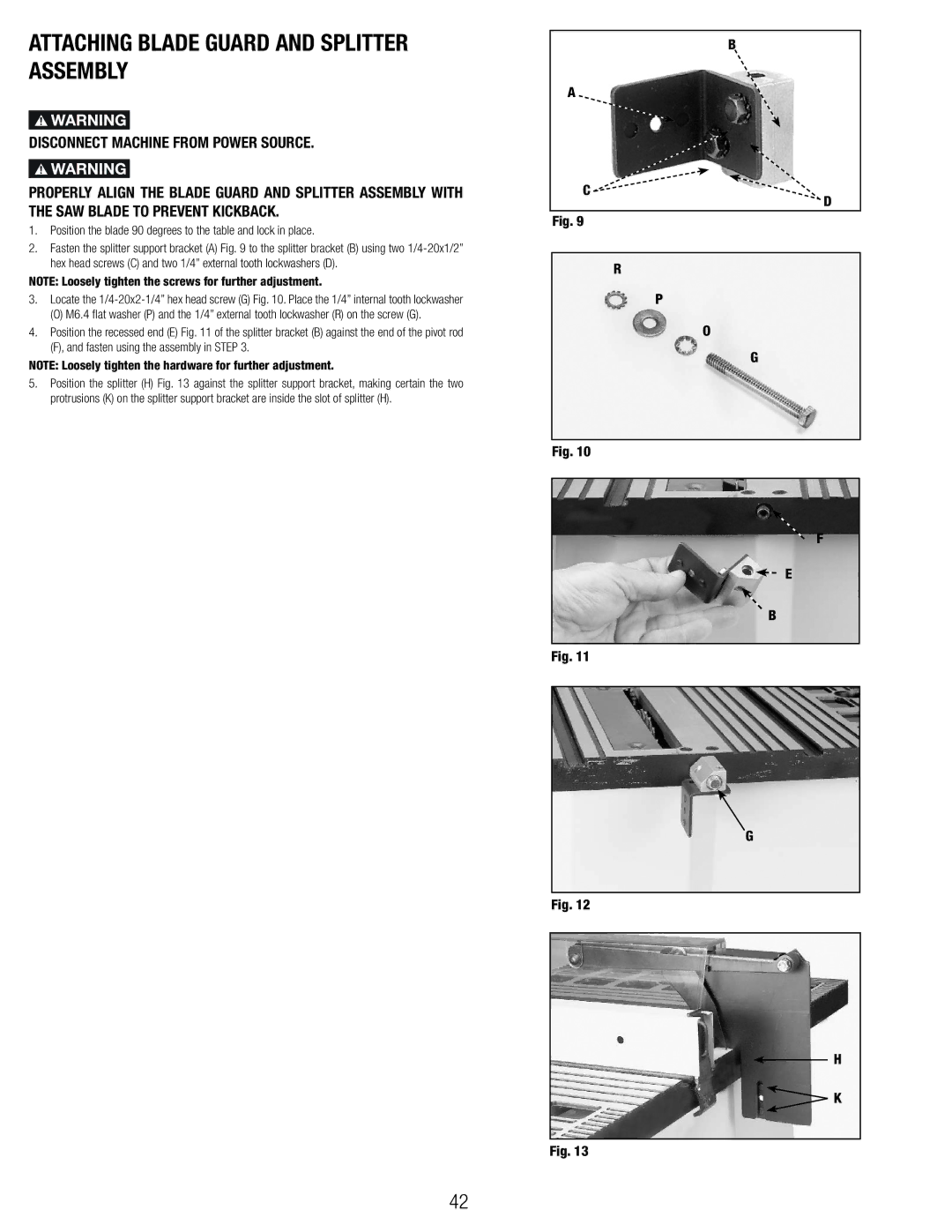 Black & Decker BT1800, 90544326 manual Attaching Blade Guard and Splitter Assembly 