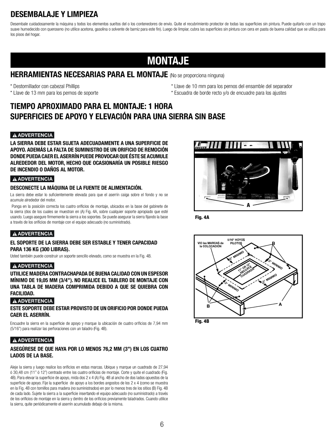 Black & Decker BT1800, 90544326 manual Montaje, Desembalaje Y Limpieza, Desconecte LA Máquina DE LA Fuente DE Alimentación 