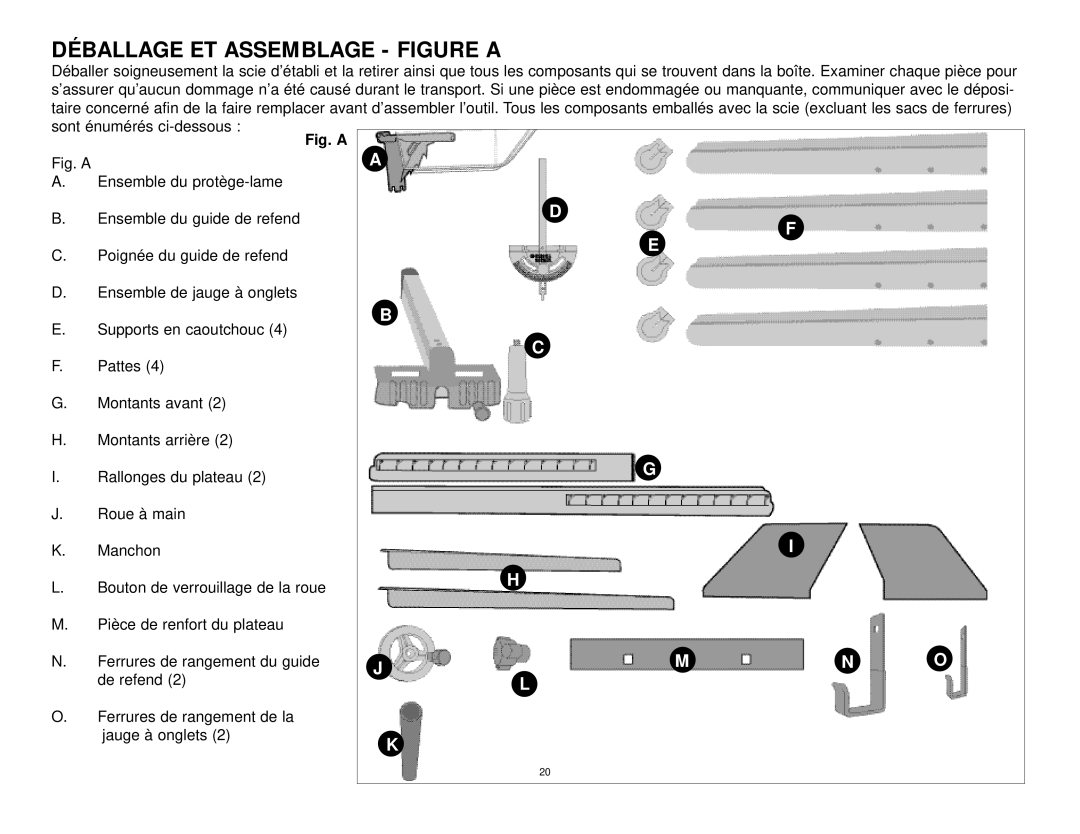 Black & Decker BT2500, 606404-00 instruction manual Déballage ET Assemblage Figure a 