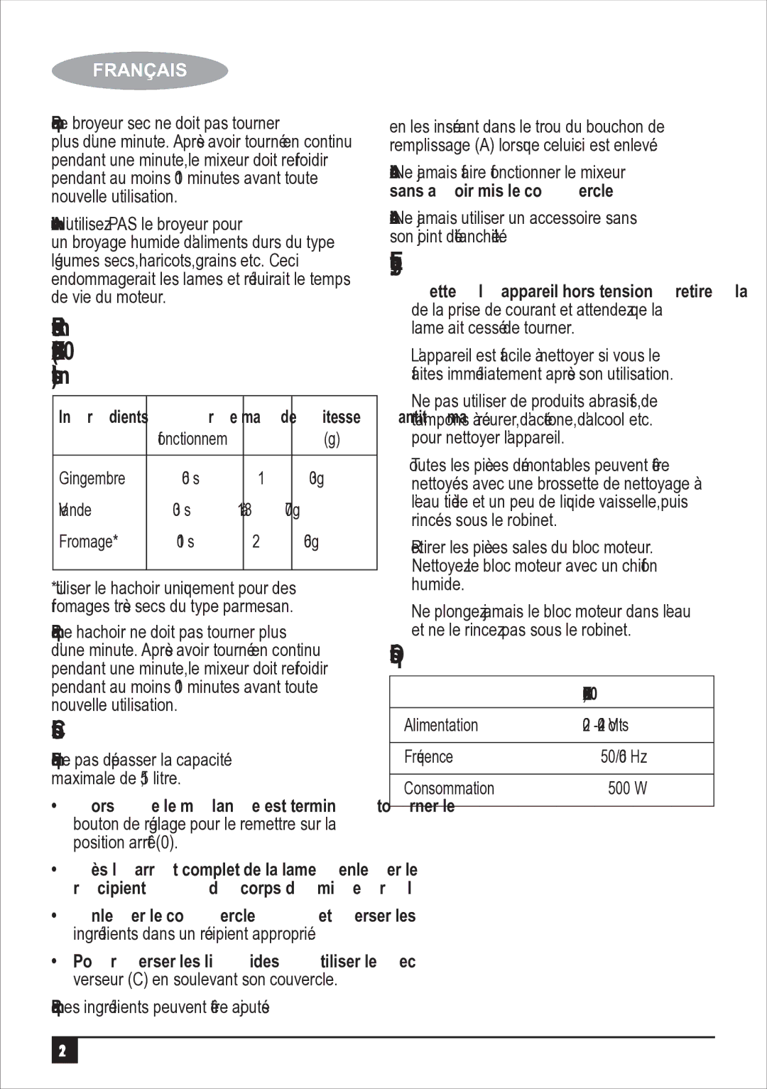 Black & Decker BX560, BX580 manual Conseils utiles, Entretien et nettoyage, Données techniques 