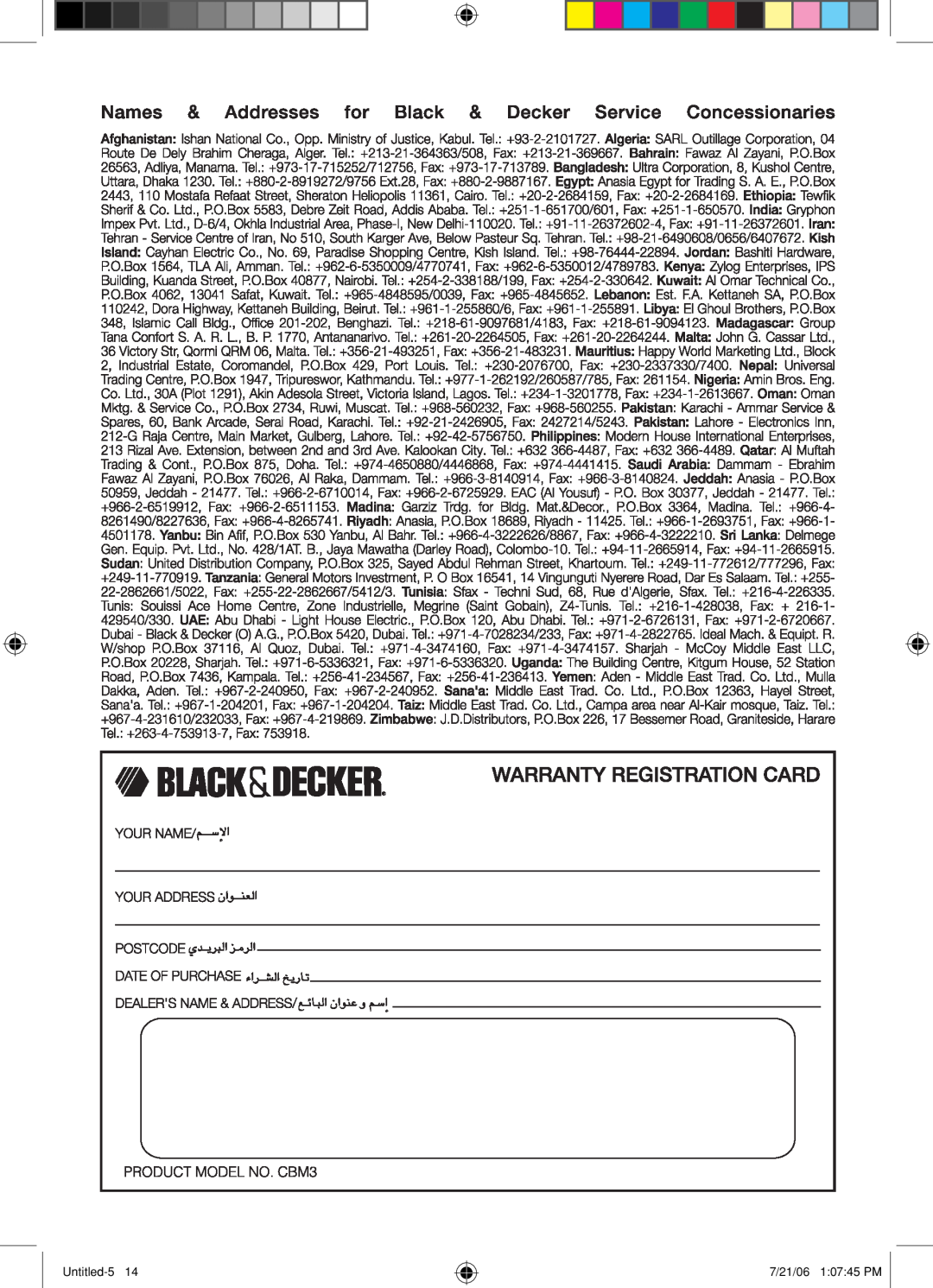 Black & Decker CBM3 manual 5NTITLED L ,   