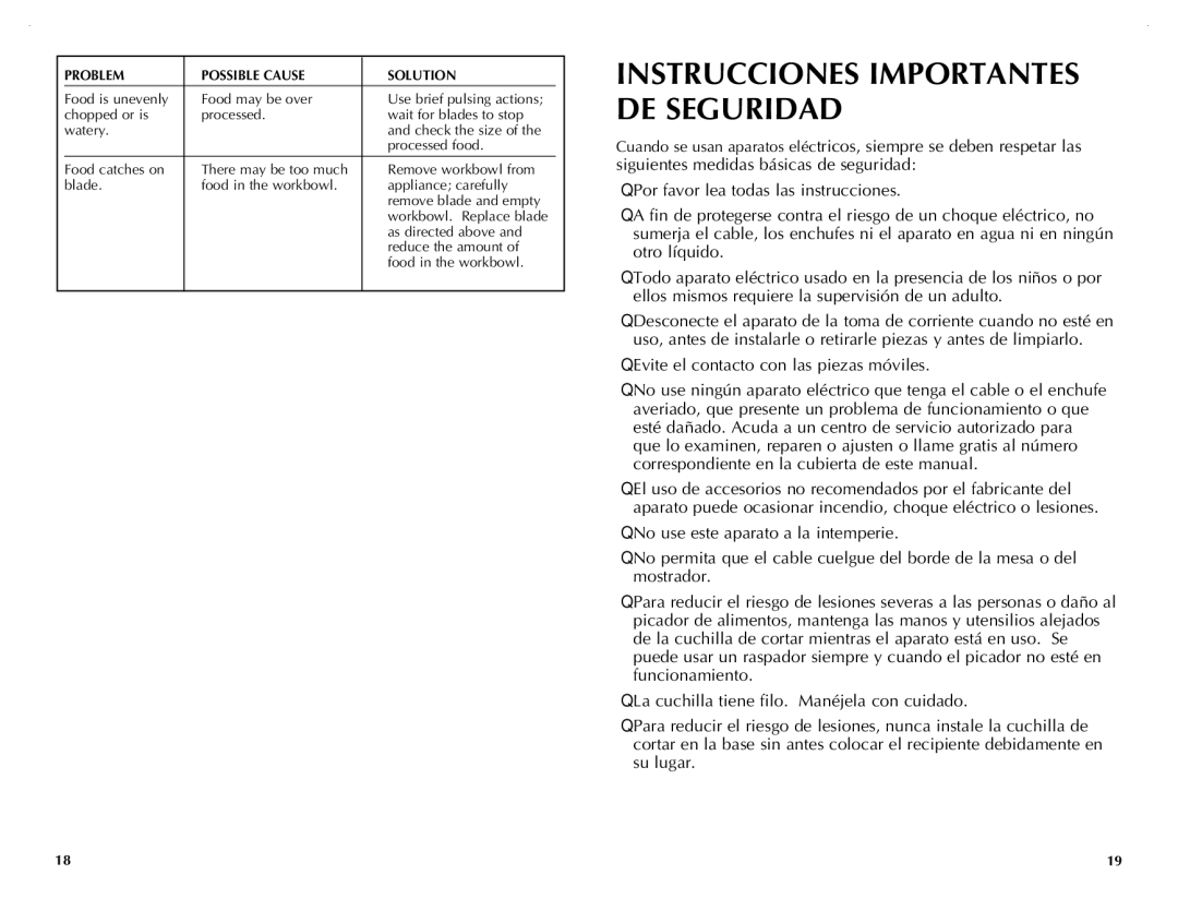 Black & Decker CG800WM, CG800B manual Instrucciones Importantes DE Seguridad 