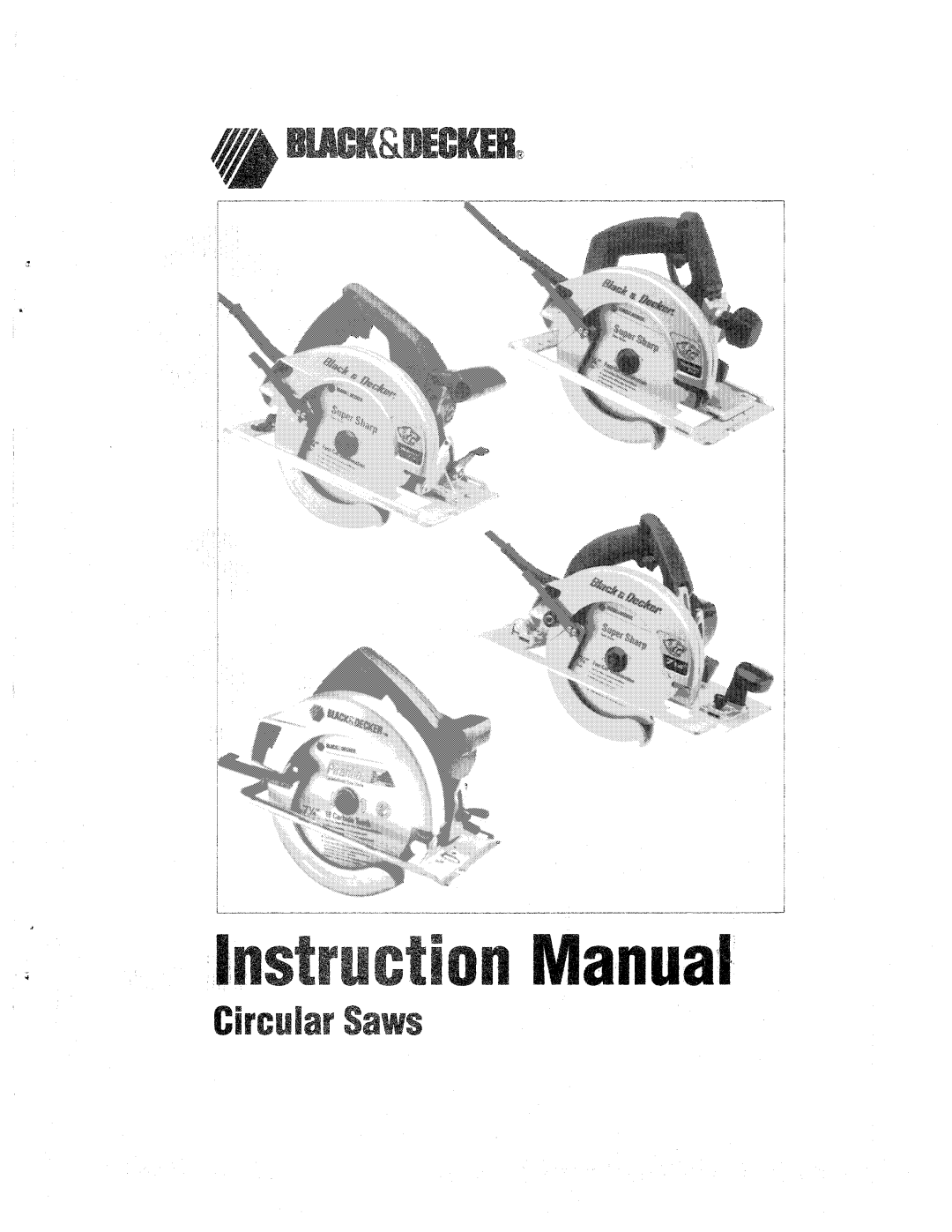 Black & Decker Circular Saws manual 