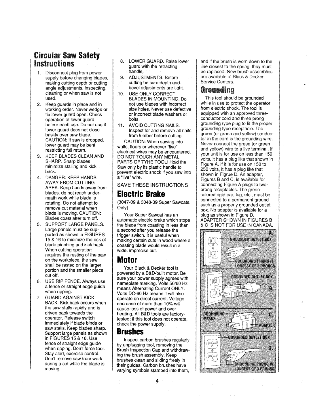 Black & Decker Circular Saws manual 