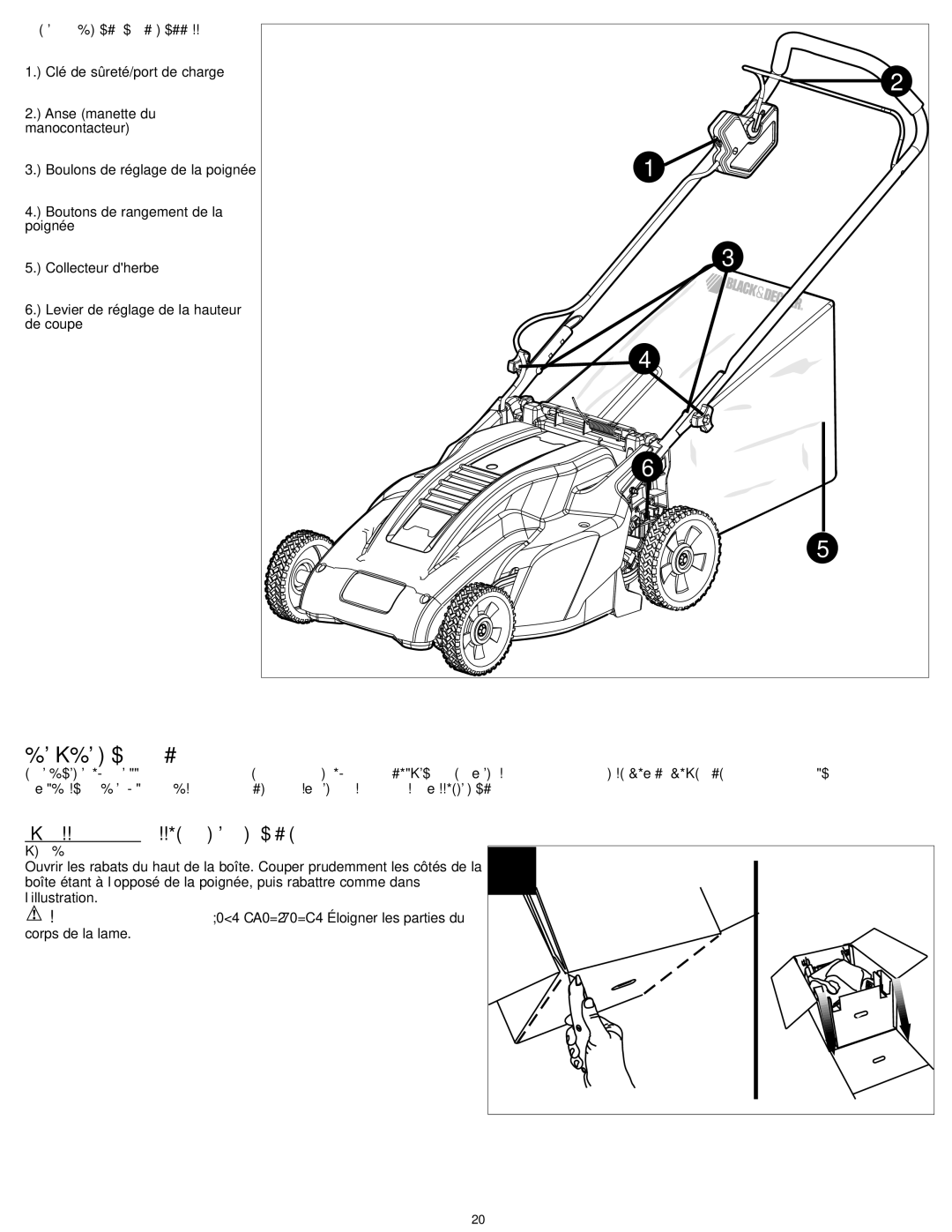 Black & Decker CM 1836, CM1836R Préparation, Déballage Illustrations A1, A2, Description Fonctionnelle, Étape 