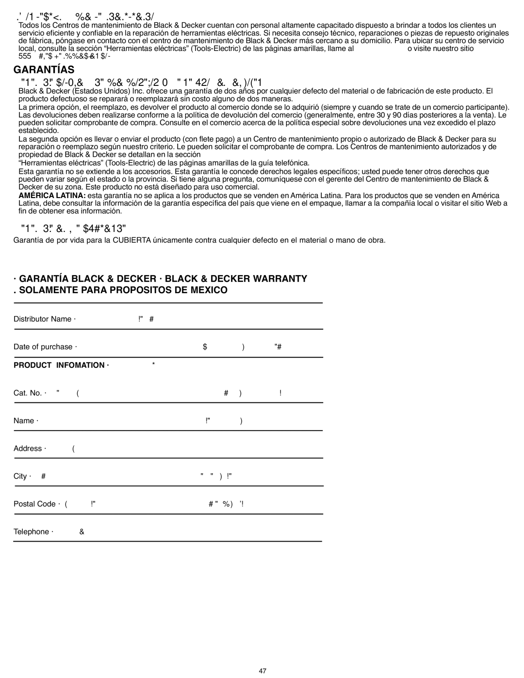 Black & Decker CM1836R, CM 1836 instruction manual Product Infomation · Identificación DEL Producto 