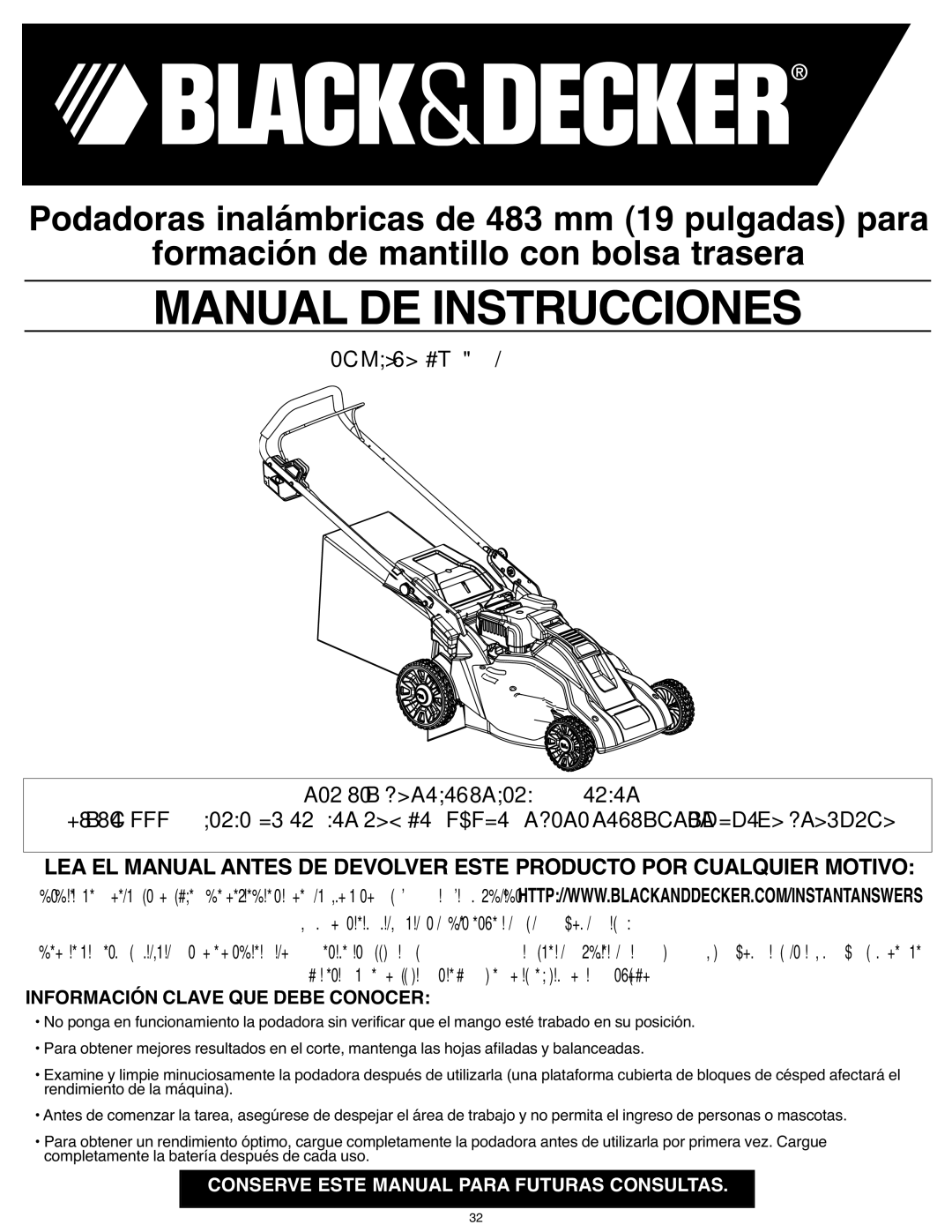 Black & Decker CM1936ZF2 instruction manual Manual DE Instrucciones 