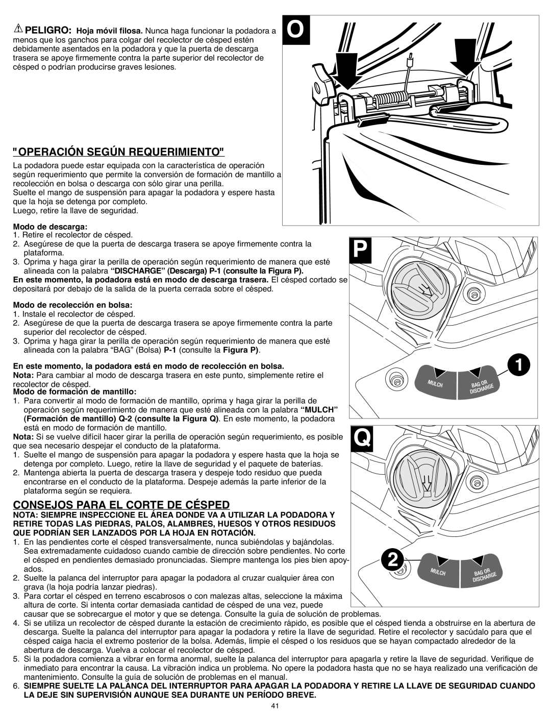 Black & Decker CM1936ZF2 instruction manual Operación Según Requerimiento, Consejos Para EL Corte DE Césped 