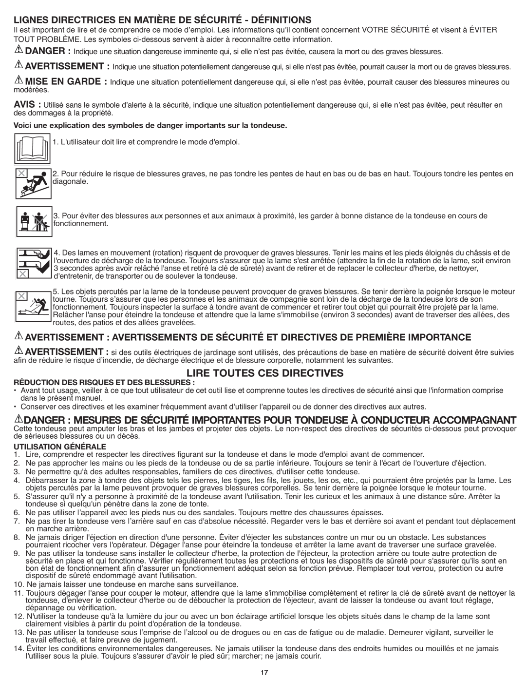 Black & Decker CM1936ZF2 instruction manual Lire Toutes Ces Directives 