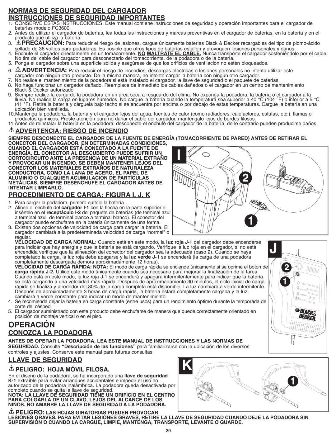 Black & Decker CM1936ZF2 Operación, Normas De Seguridad Del Cargador, Instrucciones De Seguridad Importantes 
