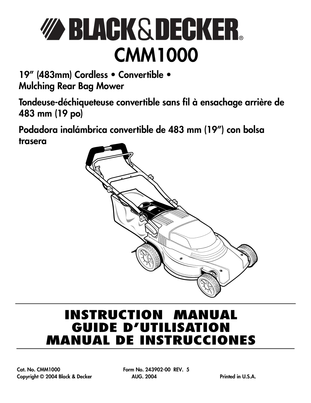 Black & Decker CMM1000 instruction manual 