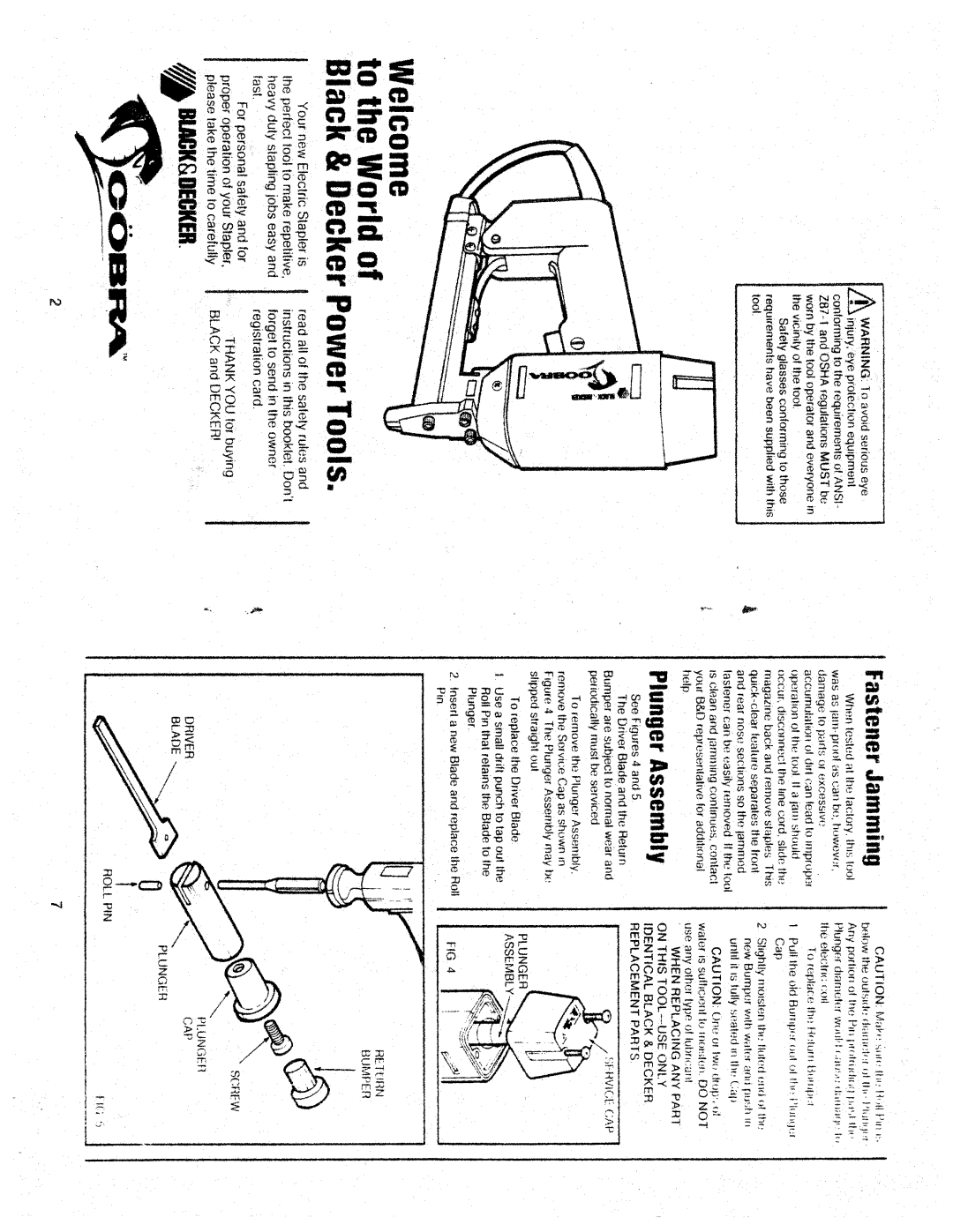 Black & Decker Cobra manual 