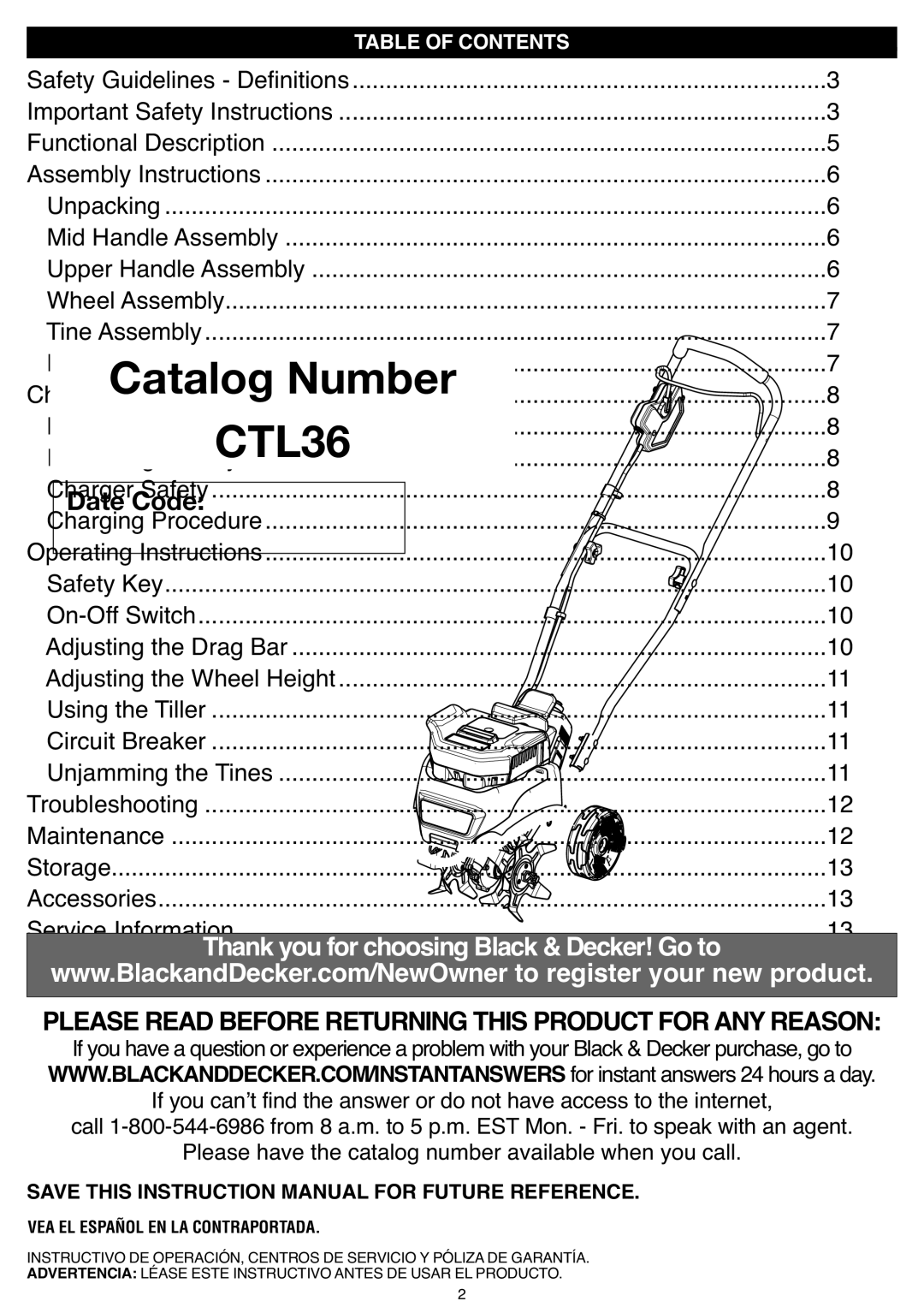 Black & Decker CTL36 instruction manual Removing Battery 