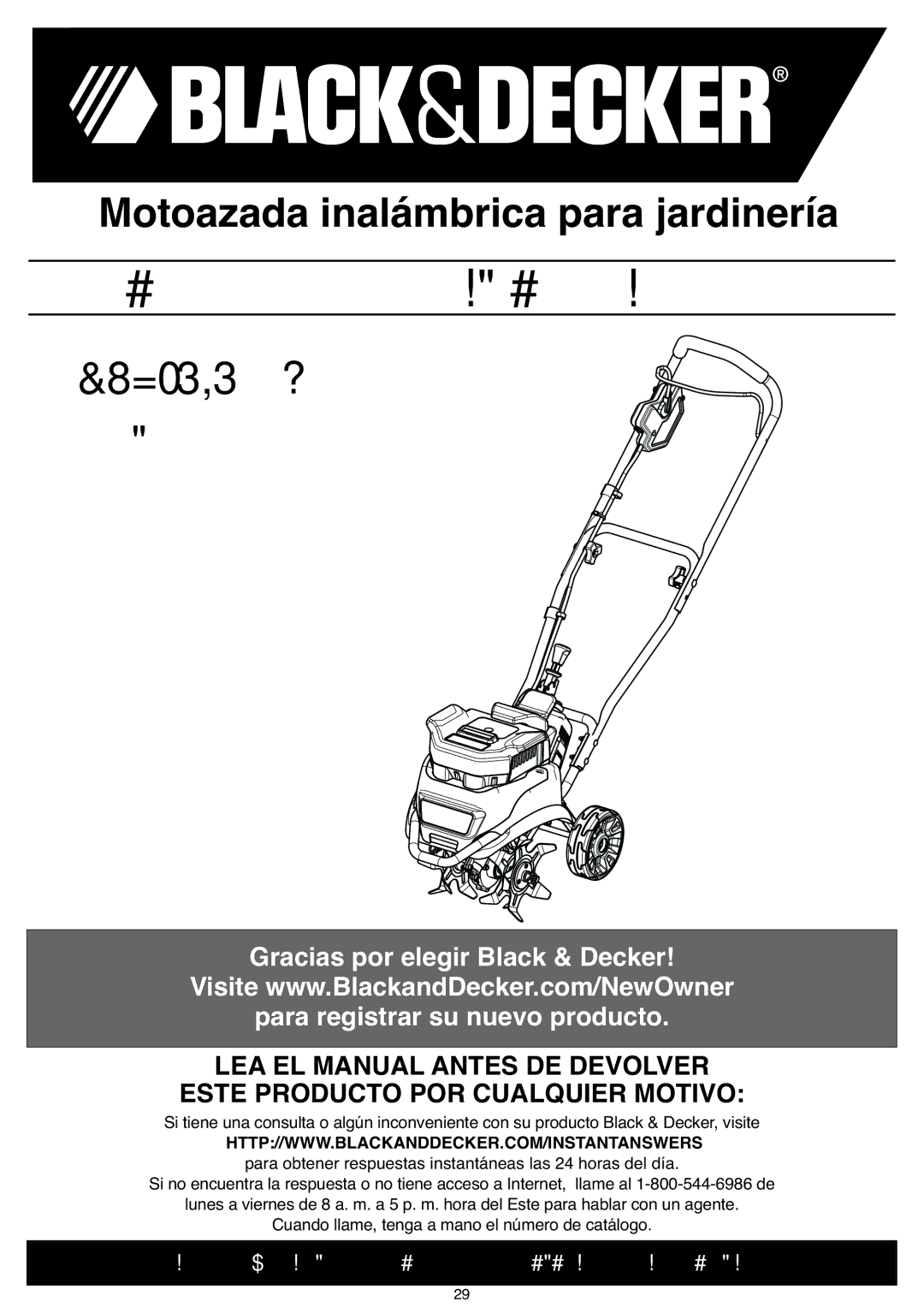 Black & Decker CTL36 instruction manual Manual DE Instrucciones 