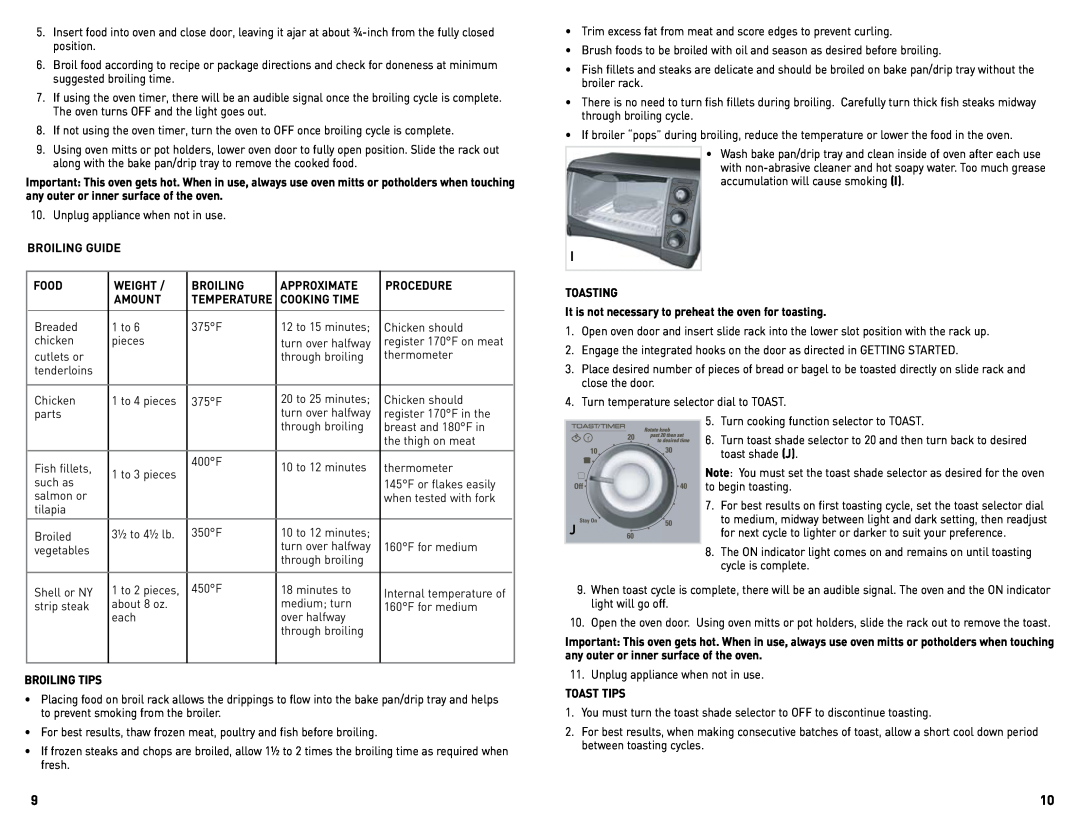 Black & Decker CTO4300BUC manual 