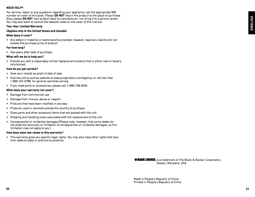 Black & Decker CTO4500SCUC manual English, Need Help? 
