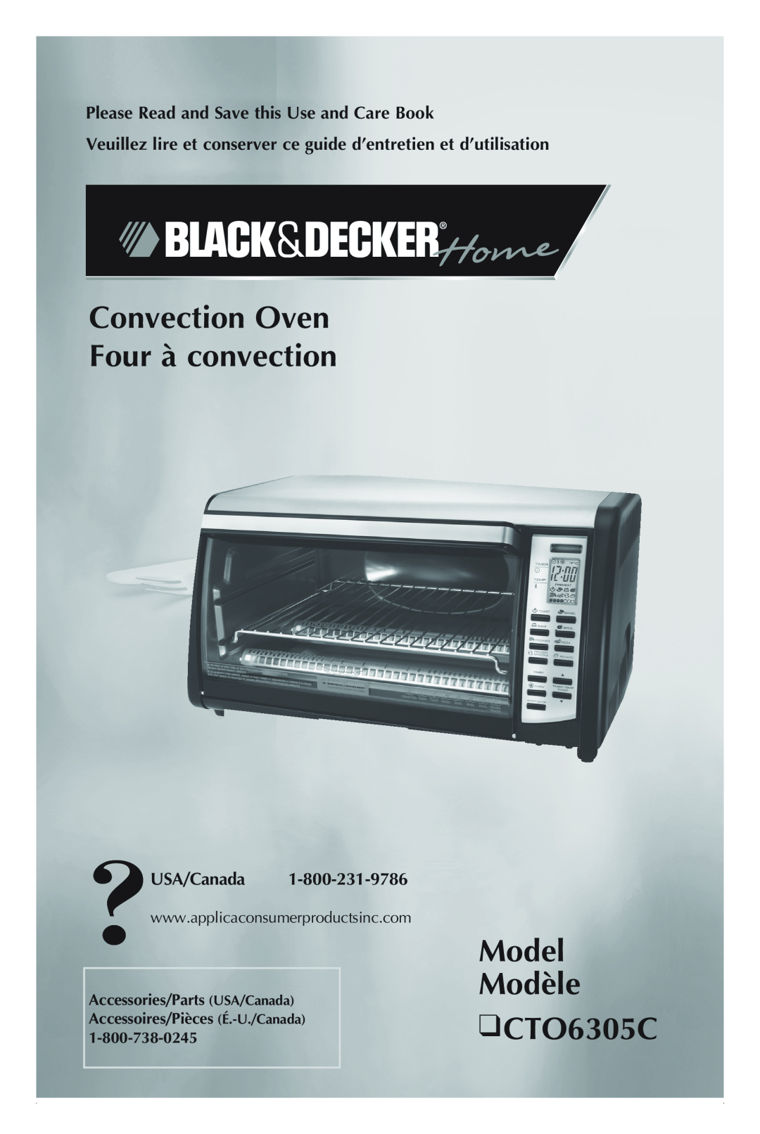 Black & Decker manual Convection Oven Four à convection, Model Modèle CTO6305C, USA/Canada 