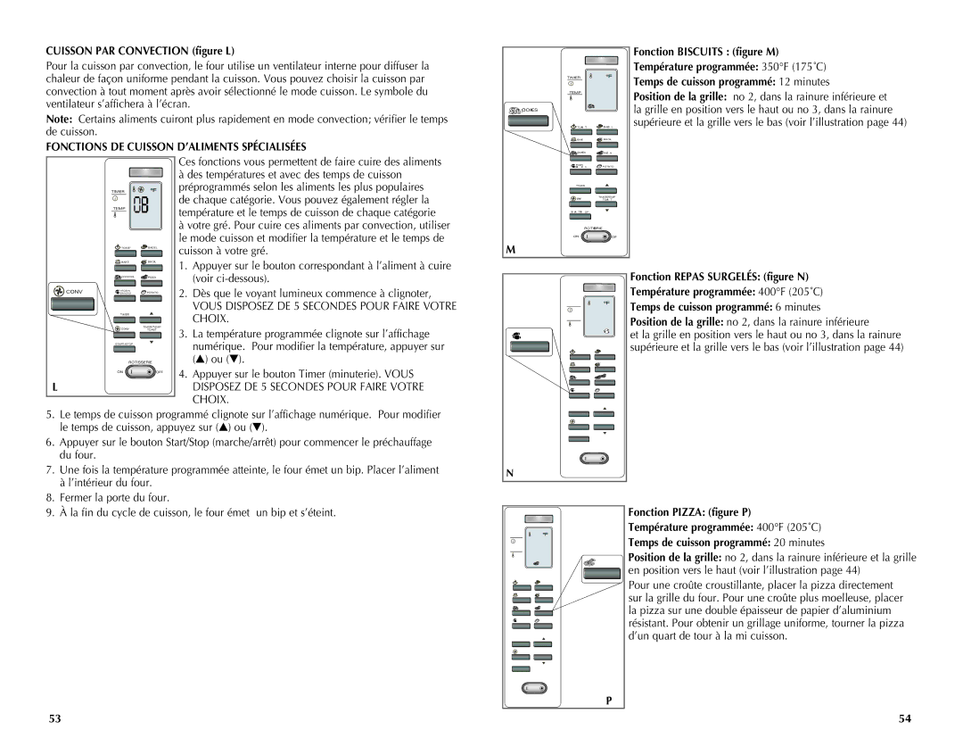 Black & Decker CTO7100B manual Fonctions DE Cuisson D’ALIMENTS Spécialisées 