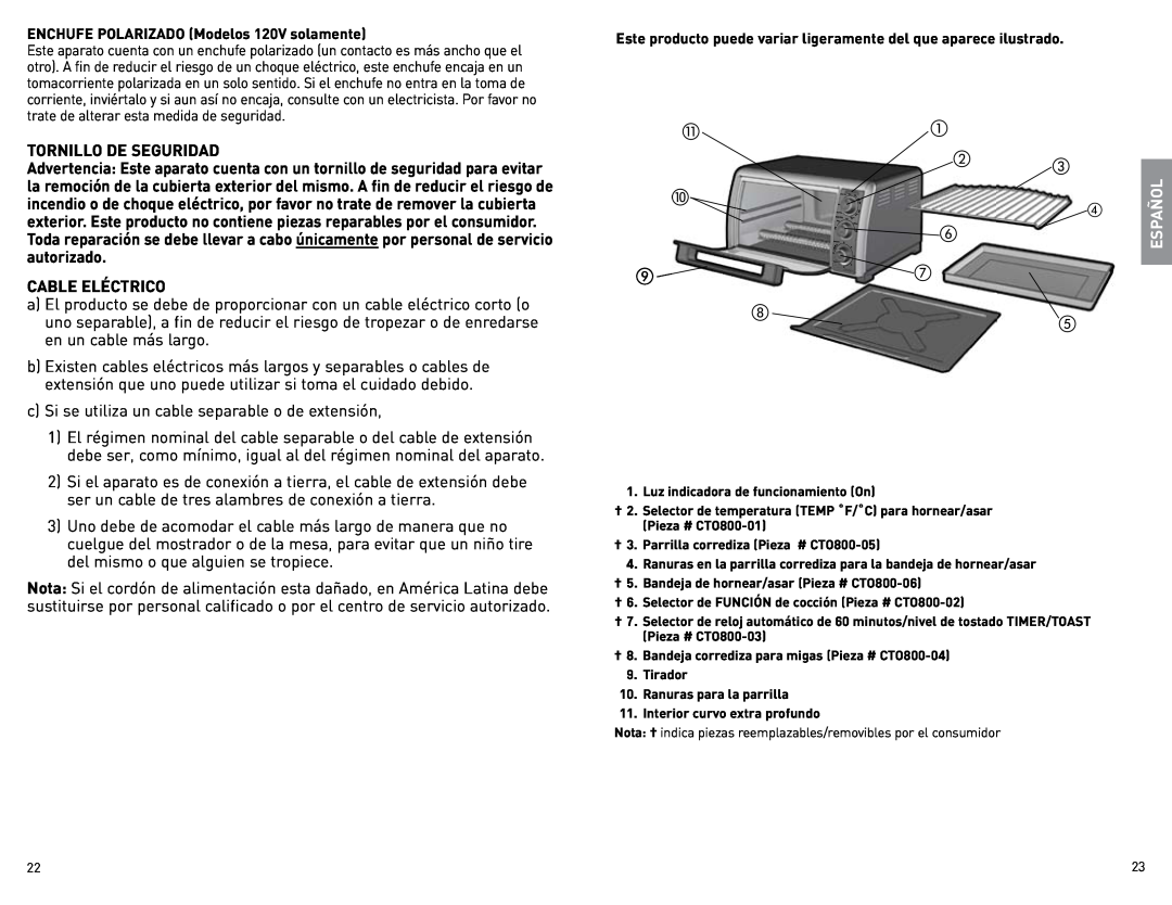 Black & Decker CTO800 manual    