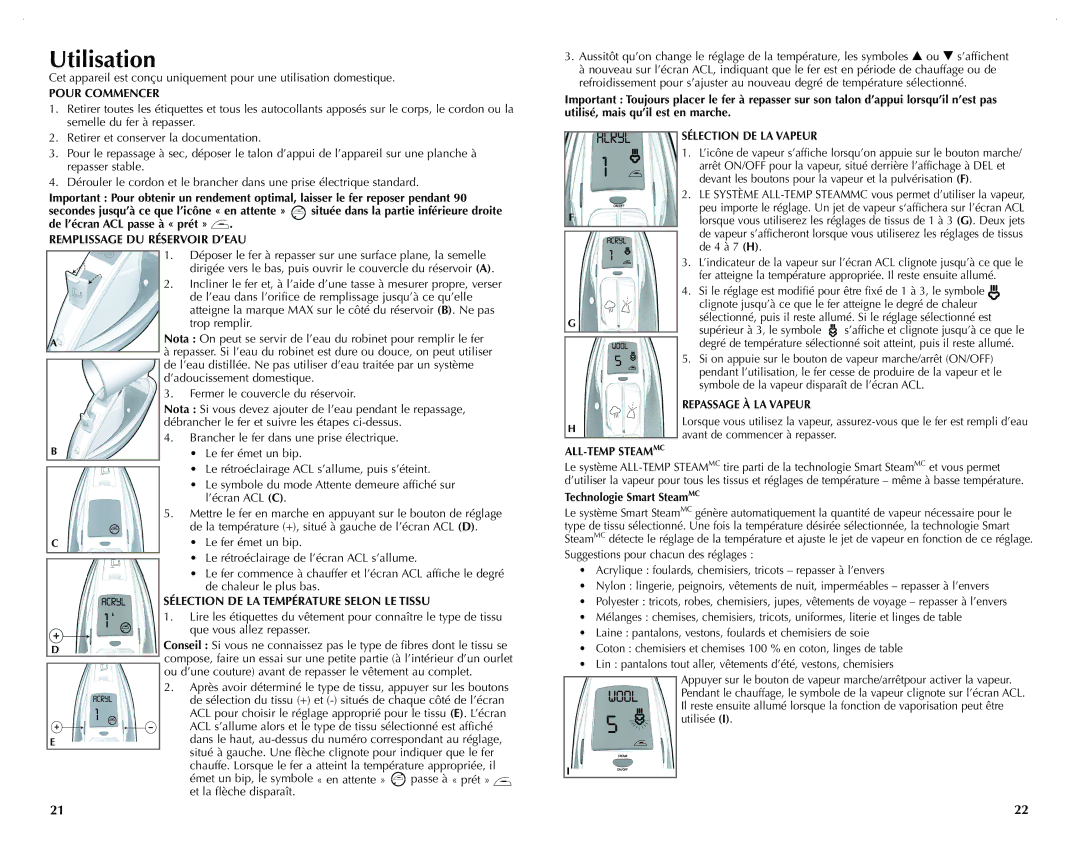 Black & Decker D6000C, D6500C manual Utilisation 