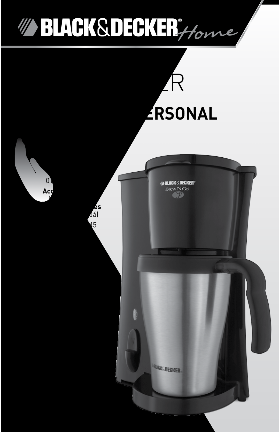 Black & Decker manual Coffeemaker Cafetera Personal, CustomerCare Line, Model/Modelo DCM18 DCM18S 
