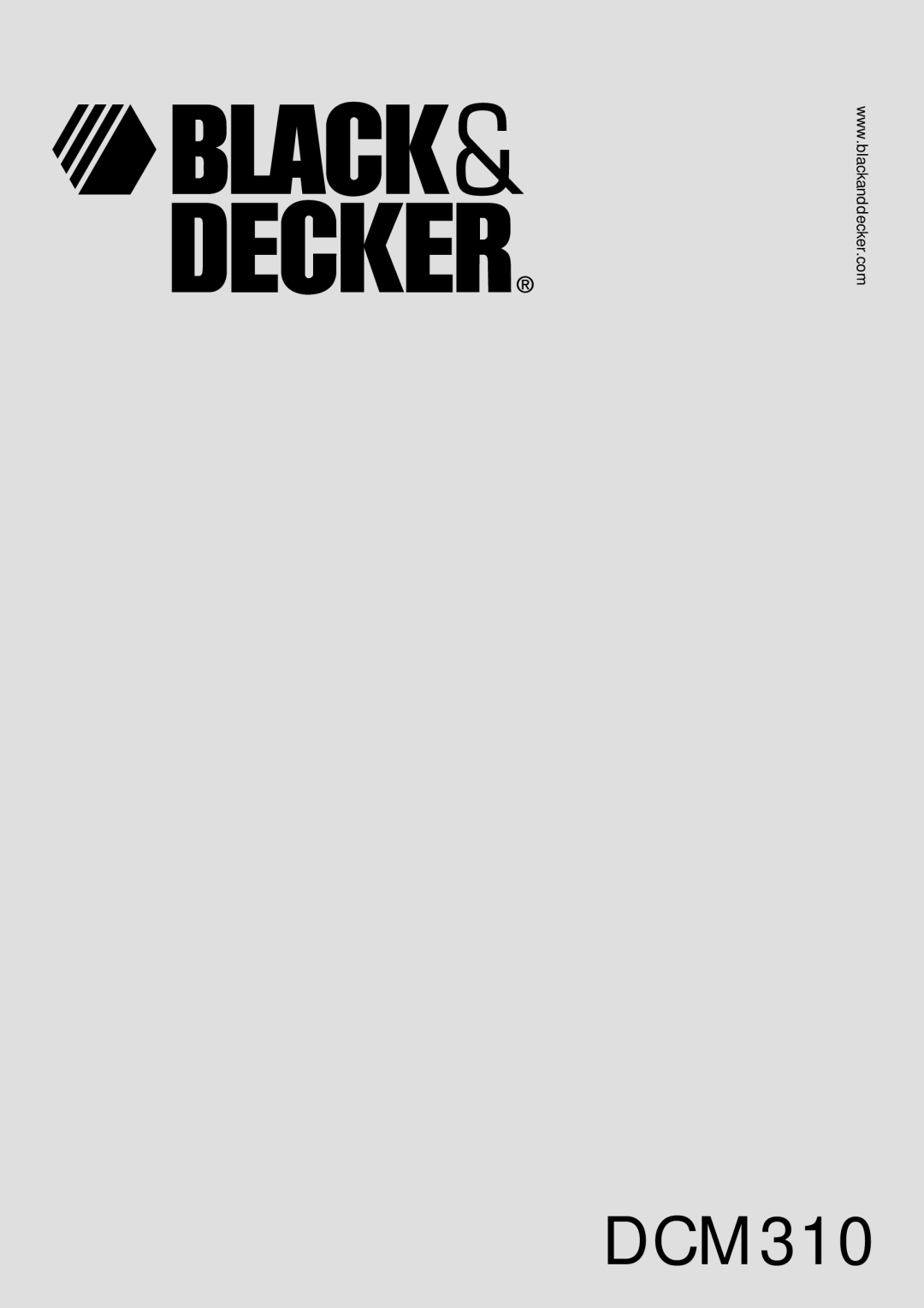 Black & Decker DCM310 manual 
