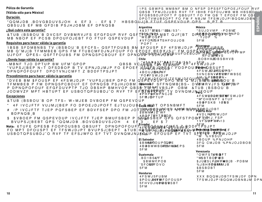 Black & Decker DCM680BF manual Duración, Servicio Tecnico Central Attendance, Plinares 