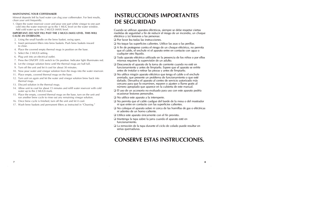 Black & Decker DDCM200 manual Instrucciones Importantes De Seguridad, Conserve Estas Instrucciones 
