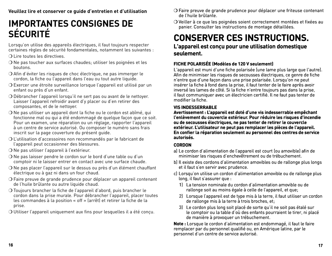 Black & Decker DF450C manual Importantes Consignes De Sécurité, Conserver Ces Instructions 