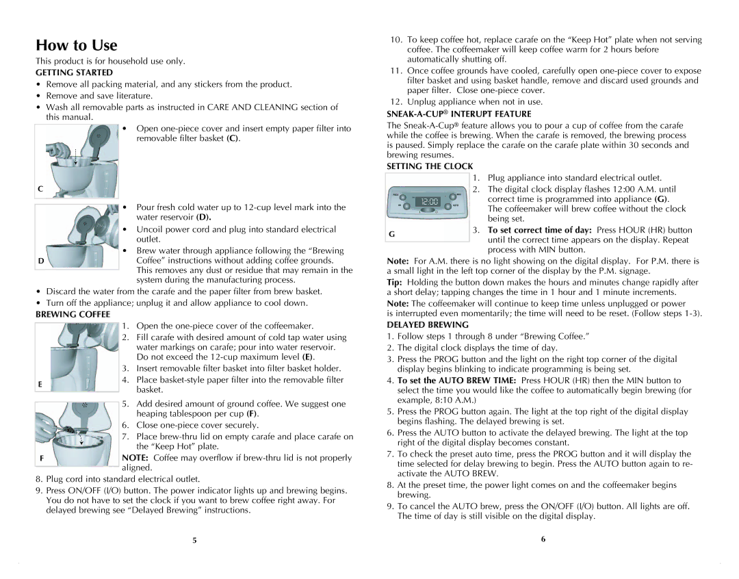 Black & Decker DLX1050BC, DLX1050WC manual How to Use 