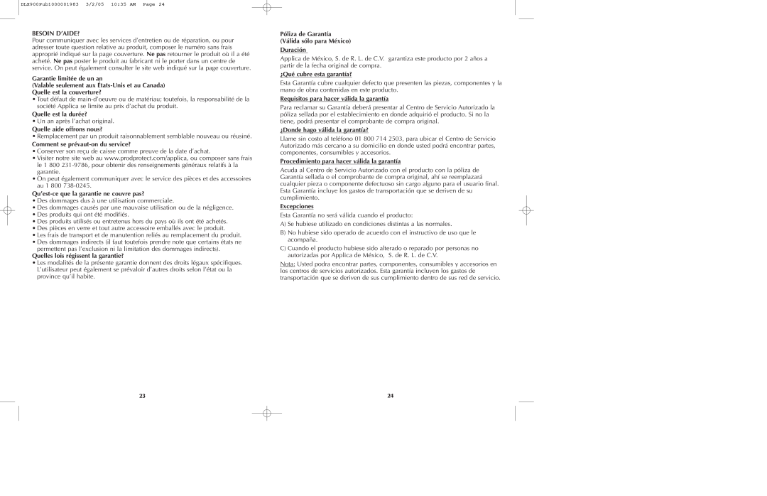 Black & Decker DLX850 DLX900 manual Besoin D’Aide? 