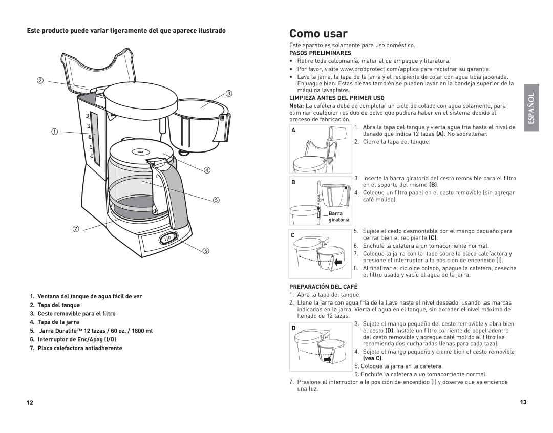 Black & Decker DLX850B manual Como usar, Este producto puede variar ligeramente del que aparece ilustrado,     