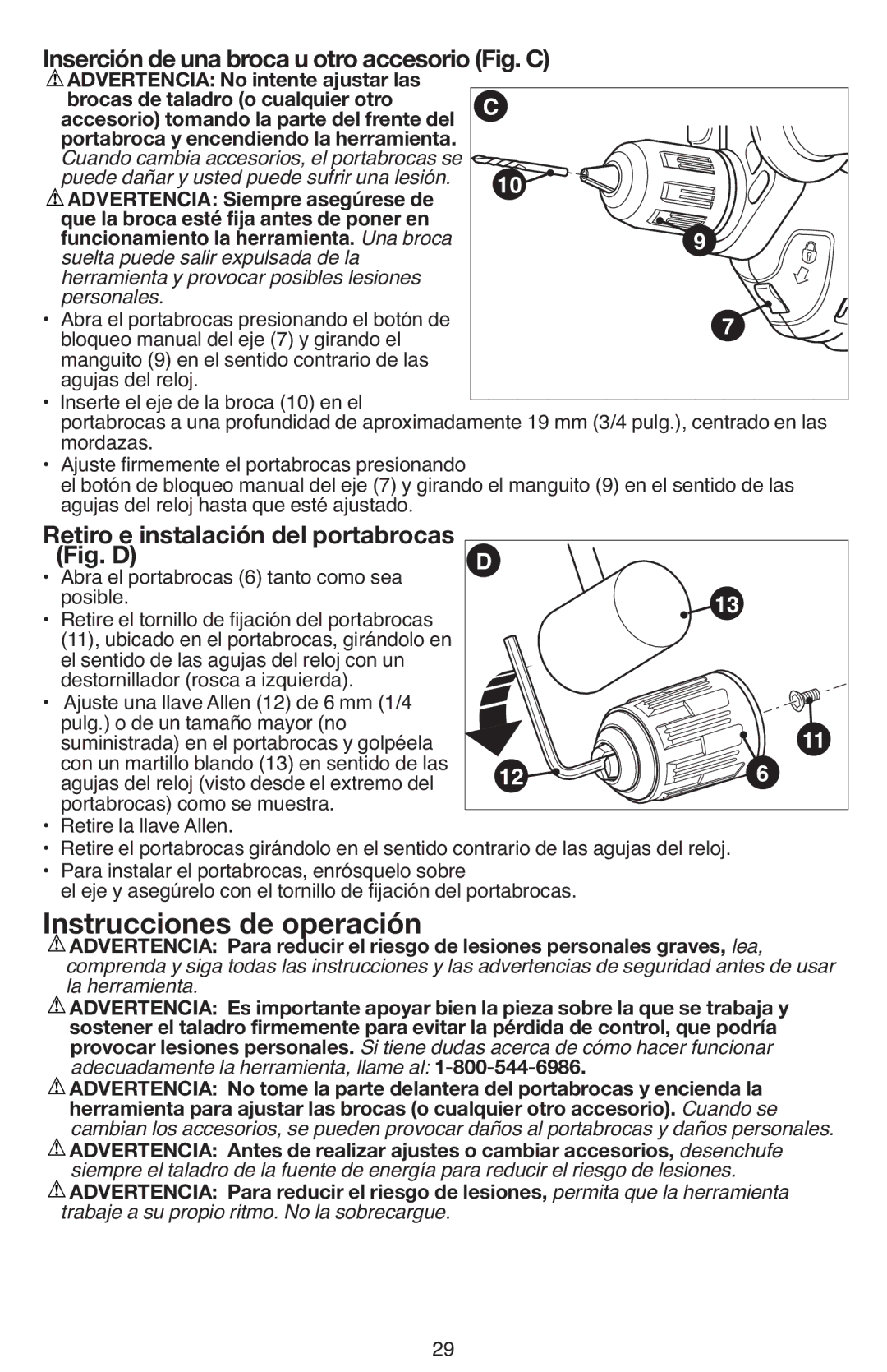 Black & Decker DR670 Instrucciones de operaciónlea, Puede dañar y usted puede sufrir una lesión, Desenchufe 