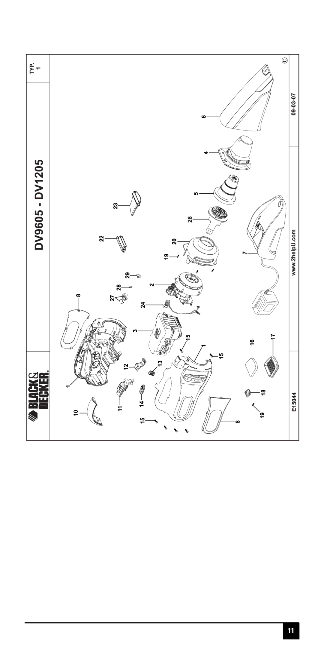 Black & Decker DV60XXY manual 