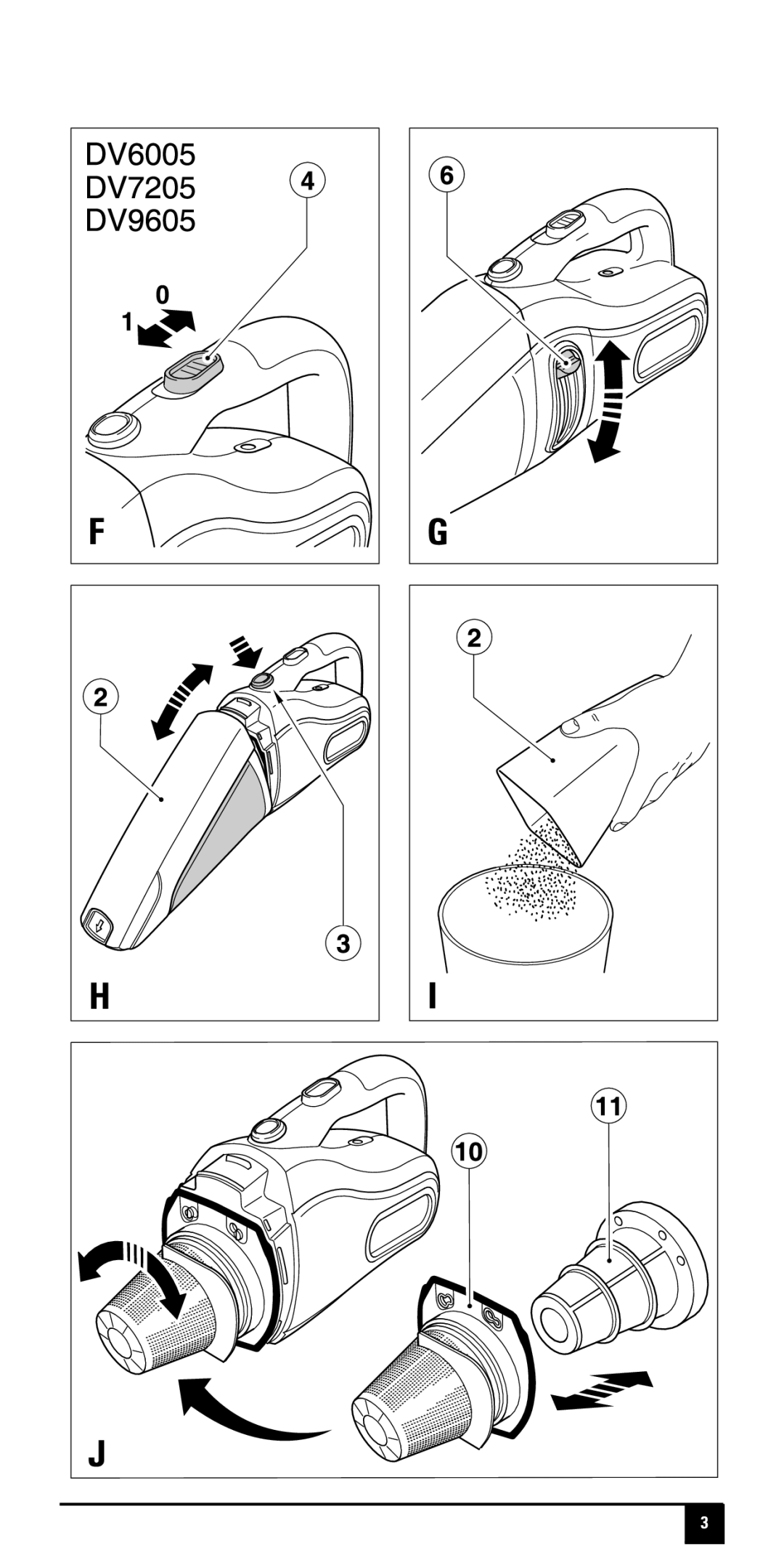 Black & Decker DV60XXY manual 