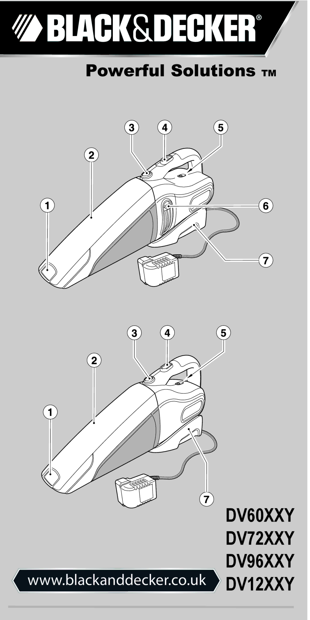 Black & Decker DV12XXY manual DV60XXY DV72XXY DV96XXY 