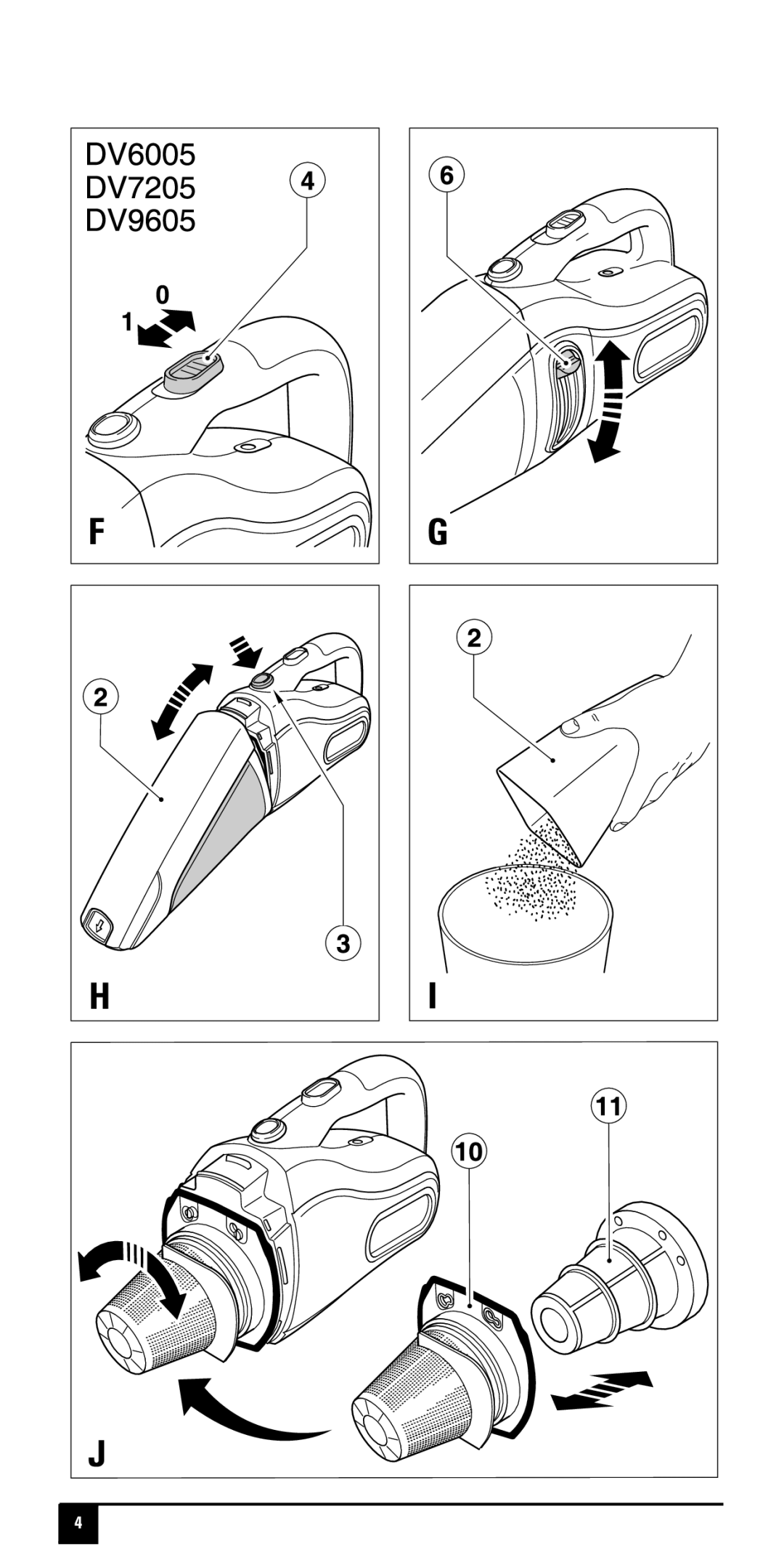 Black & Decker DV96XXY, DV12XXY, DV60XXY, DV72XXY manual 