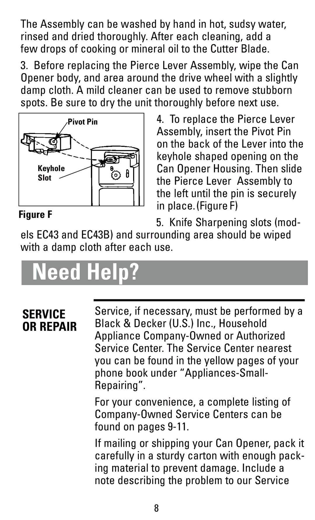 Black & Decker EC43B, EC43, EC42C manual Need Help? 