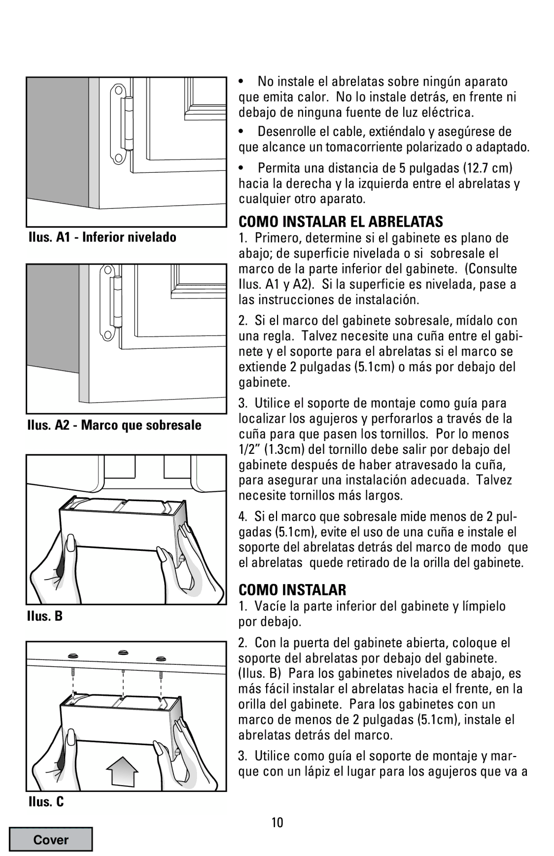 Black & Decker EC70 manual Como Instalar EL Abrelatas, Desenrolle el cable, extiéndalo y asegúrese de 