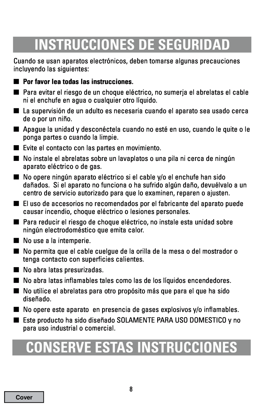 Black & Decker EC70 manual Instrucciones De Seguridad, Por favor lea todas las instrucciones, Conserve Estas Instrucciones 