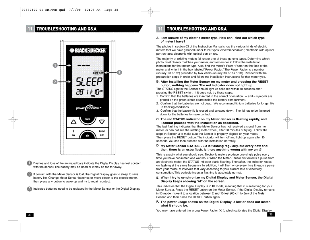 Black & Decker em100b instruction manual Troubleshooting and Q&A 