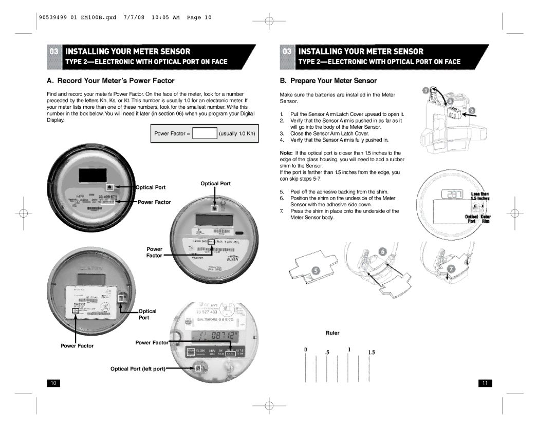 Black & Decker em100b instruction manual Type 2-ELECTRONIC Withoptical Port on Face 