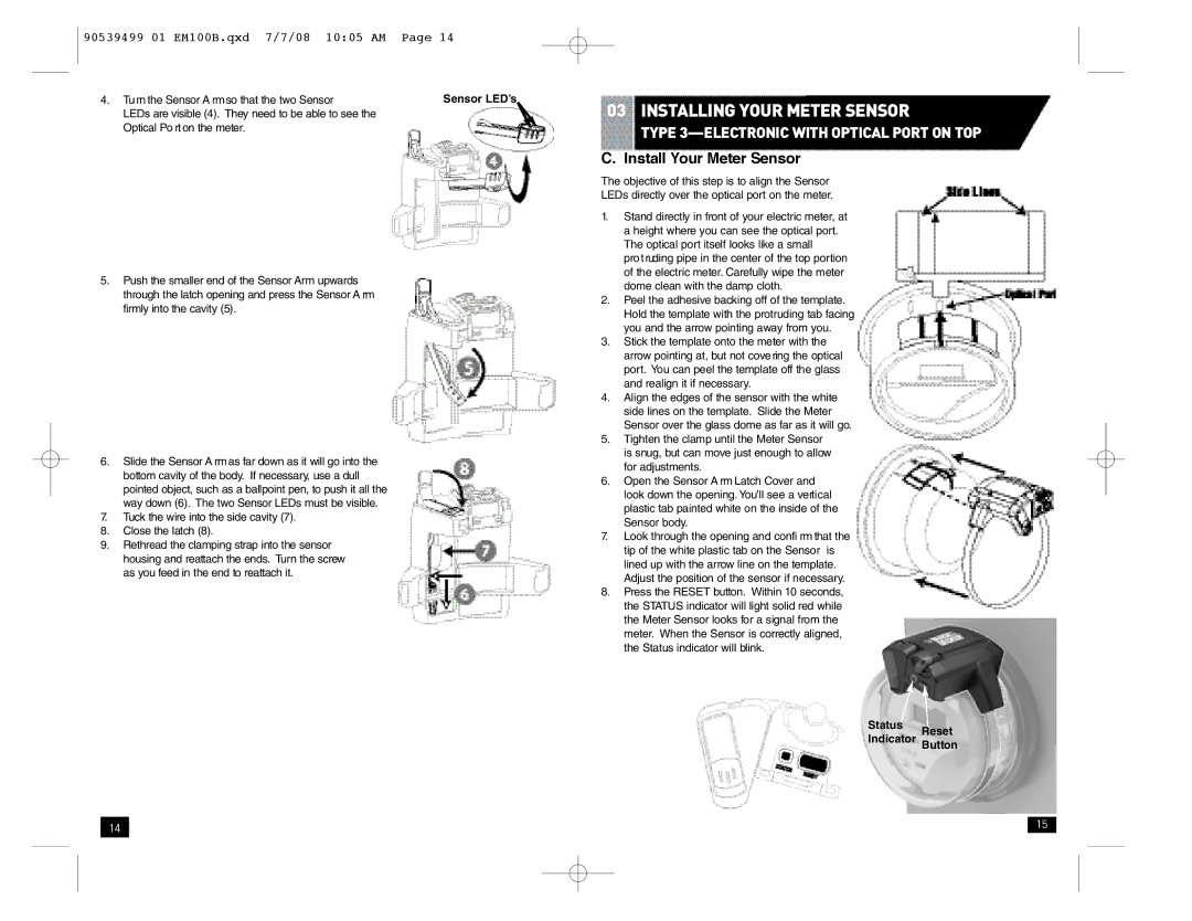 Black & Decker em100b instruction manual Status Reset Indicator Button 