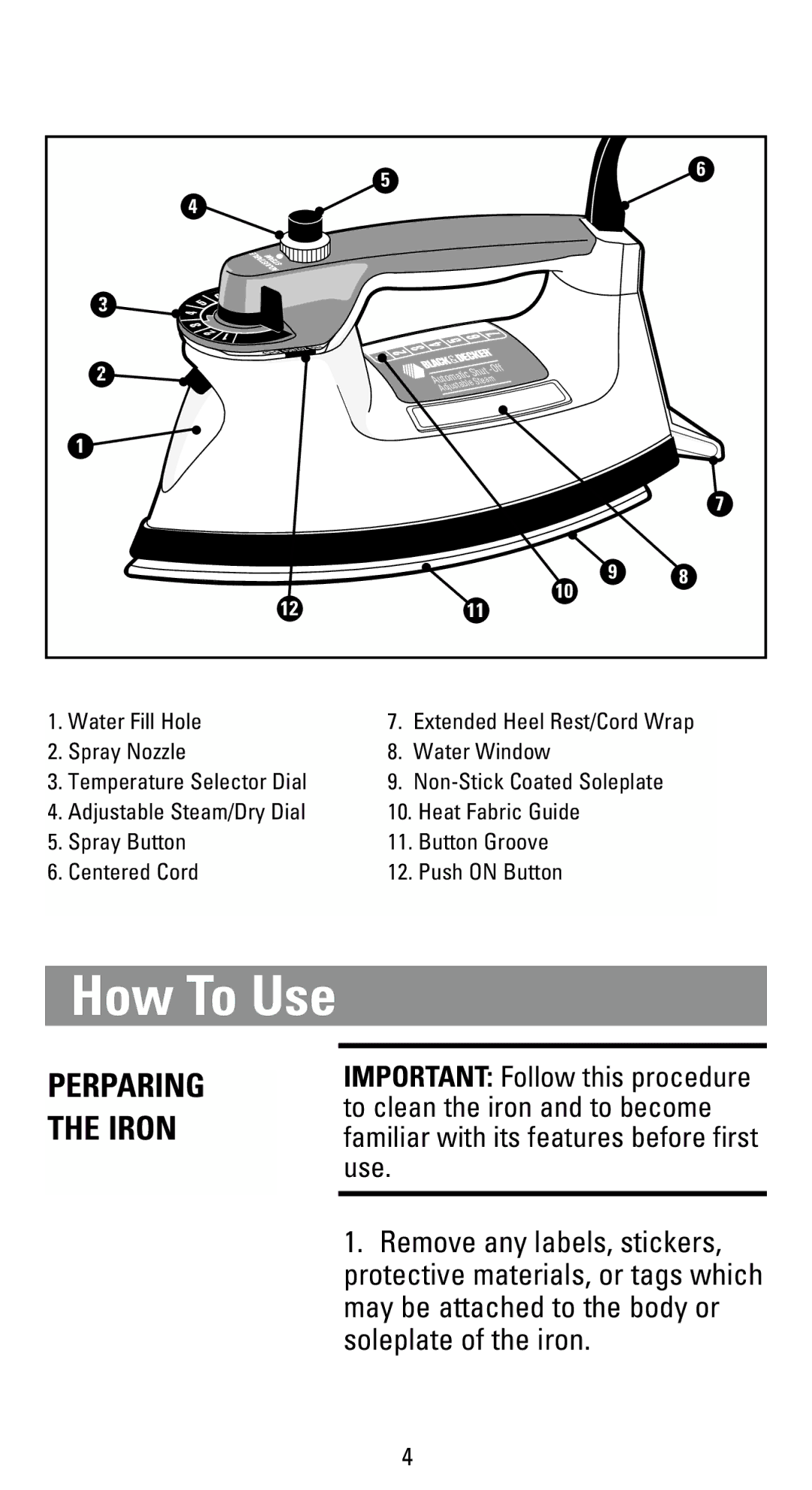 Black & Decker F499S, F495SA manual How To Use 